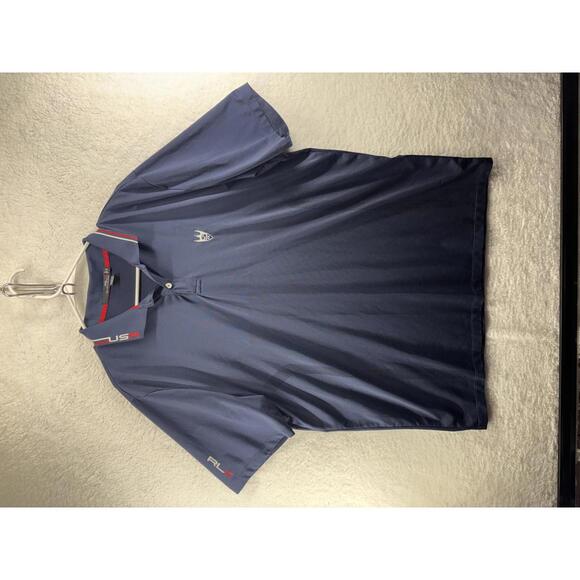 RLX Ralph Lauren Golf Performance Polo Shirt USA Mens XL Blue Wicking Stretch - Picture 2 of 6